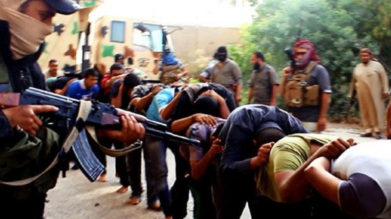 Islamic State group fighters reportedly shot dead more than 60 people this week and hung some of their bodies from poles. (Representational image)