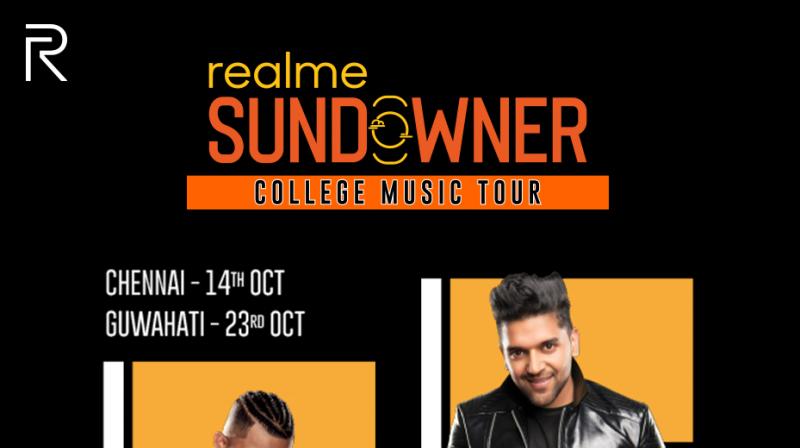 The  realme Sundowner  event will have celebrities like Guru Randhawa and Divine perform in 4 cities
