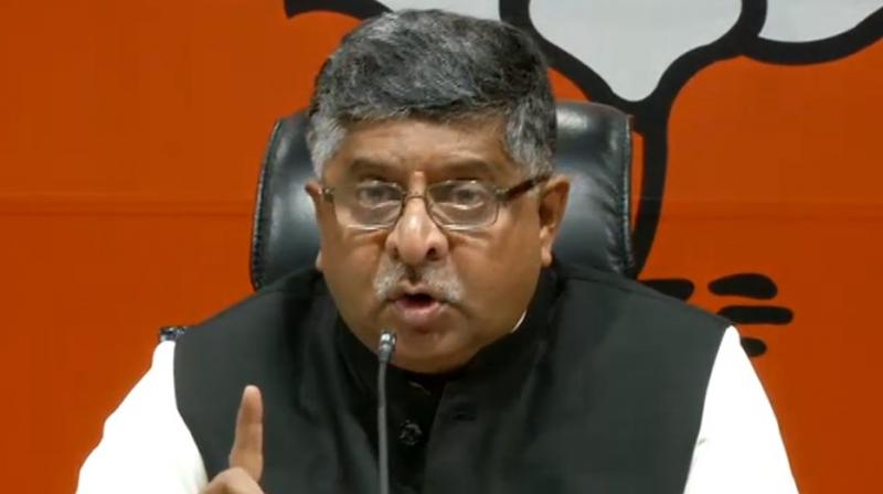 Will Rahul Gandhi be responsible for the death of a two-year-old baby in Bihars Jehanabad asked Ravi Shankar Prasad. (Photo: Twitter | @BJP4India)