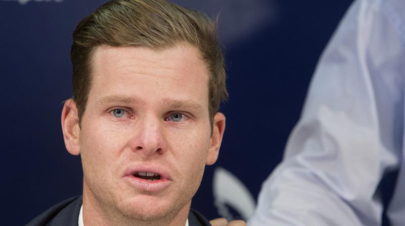 â€œTo the kids...any time you think about making a questionable decision, think about who youre affecting. Youre affecting your parents. To see the way my old mans been... and my mum. It hurts, said teary-eyed Steve Smith during a press conference. (Photo: AFP)