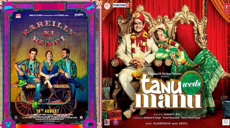 Poster of the film Bareilly Ki Barfi and Tanu Weds Manu.