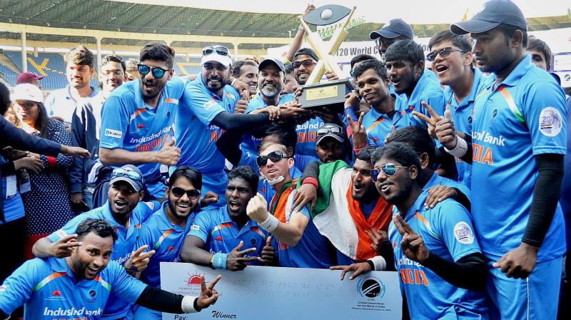 India successfully defended their title, which they won against the same opposition in the previous and only edition of the T20 World Cup. (Photo: PTI)