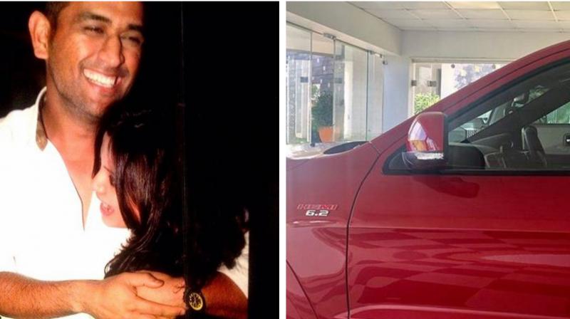 Wife Sakshi shares glimpse of MS Dhoni\s new \Red Beast\