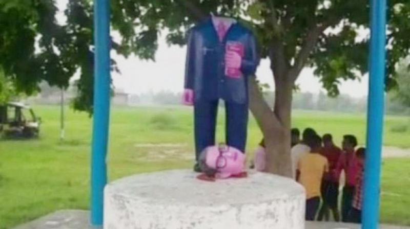 UP: Dr Bhim Rao Ambedkar staute vandalised at three places in Azamgarh