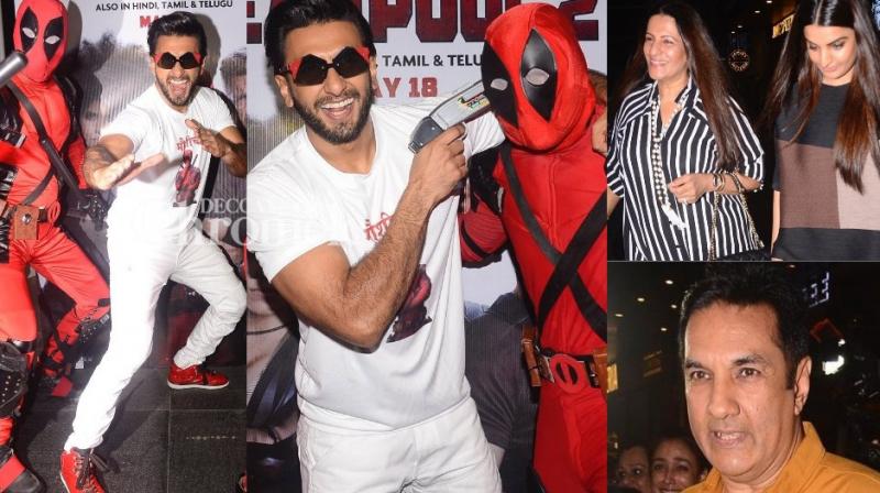 Ranveer at his goofy best with Deadpool, parents, sister enjoy the madness