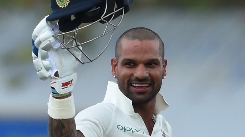 Shikhar Dhawan is now ranked world number 28 in the ICC Test batsmen rankings. (Photo: AP)
