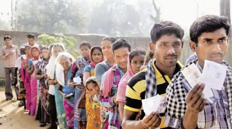 Amid tight security arrangements in the wake of recent Maoist attacks, including one in which a Doordarshan cameraman died with two policemen, voting will take place in 18 assembly constituencies of Chhattisgarh, including 12 red zone seats, in the first phase on Monday. (Photo: PTI)