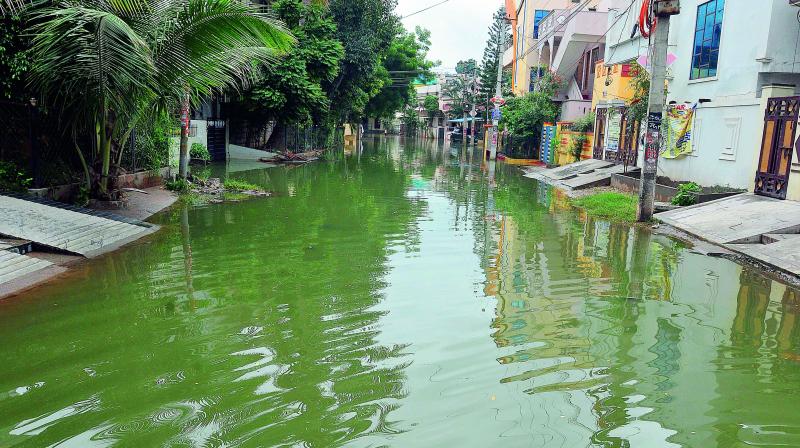 Hyderabad: Rain brings muck, filth home