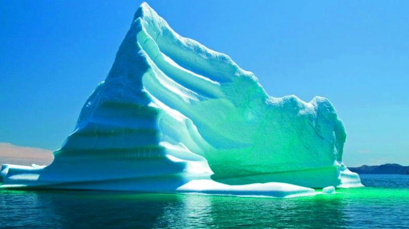 Blocks of ice will be chipped off the iceberg that lies above the waterline and then crushed into water.