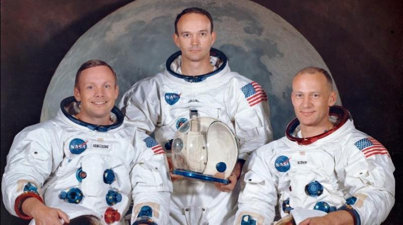Astronauts hailed as heroes 50 years after historic moon landing