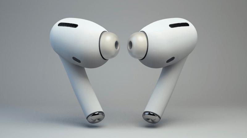 The new concept design shows the AirPods 3 in a smaller form factor along with rubbers in each earpiece.
