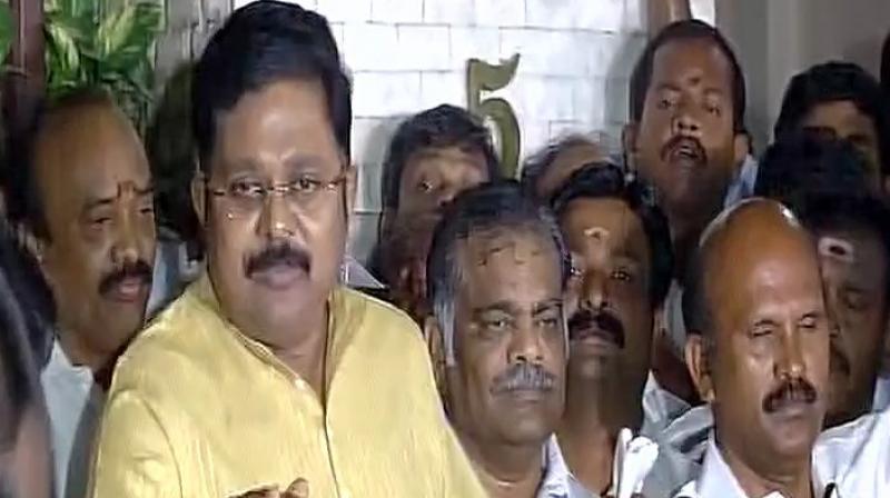 TTV Dhinakaran also said that he will go to the AIADMK office whenever he pleases as nobody can stop him from doing so. (Photo: ANI/Twitter)