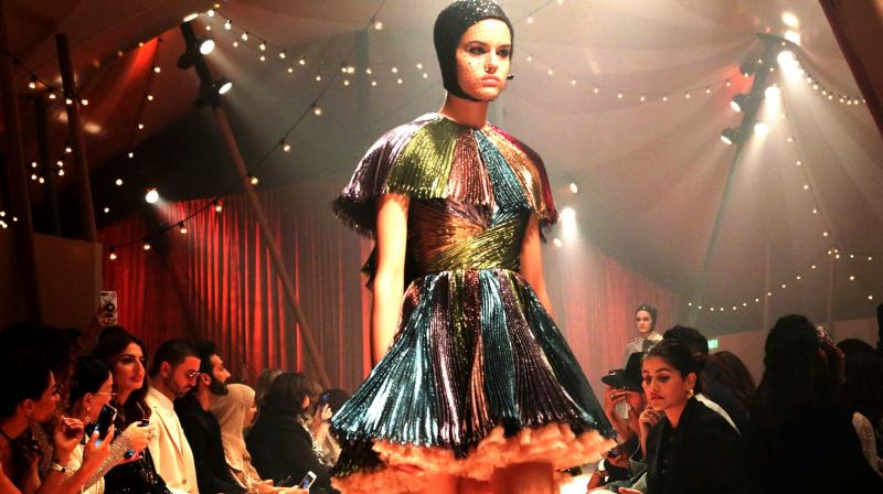 Circus inspired haute couture for Dubai fashionistas