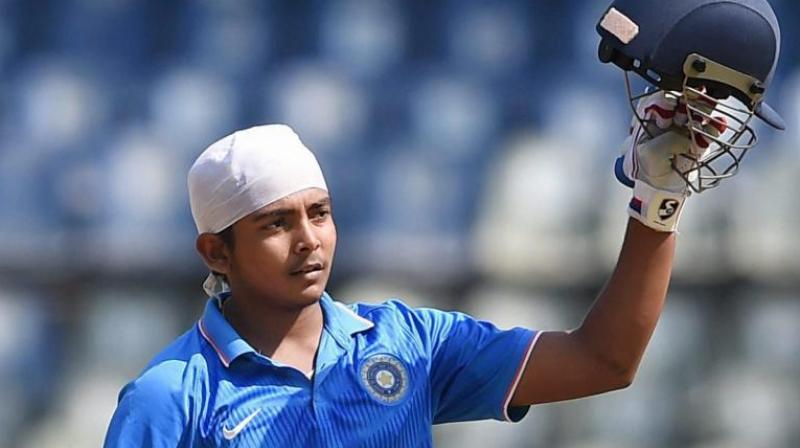Prithvi Shaws form in the Under-19 World Cup will be key to Indias success in the tournament. (Photo:PTI)
