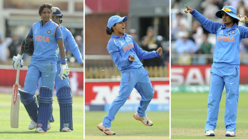 Harmanpreet Kaur (left) was named in ICC Womens T20I Team of the Year, while Mithali Raj (right) was named in the ICC Womens Team of the Year 2017, Ekta Bisht (centre) emerged as the only Indian cricketer to feature in both the sides.