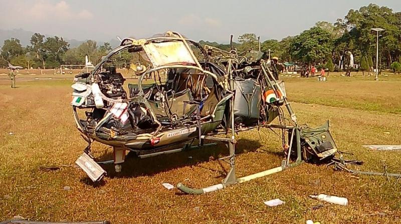 Cheetah helicopter crashed at around 10.30 AM. (Photo: DC)