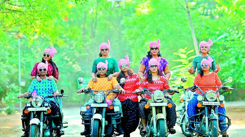 Nine women  Jai Bharathi, Surekha, Susan Shanti, Satyaveni, Katyayini, Sushma, Hamsa, Kavitha and Poornima will participate in a nine-day bike rally through the major districts of Telangana in an initiative supported by SHE Teams, Telangana Tourism, as well as a few corporates.