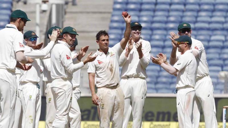 Steve OKeefe did the star turn once again with identical figures of 6/35 in both innings as India failed to even cross 110 in both innings. (Photo: BCCI)
