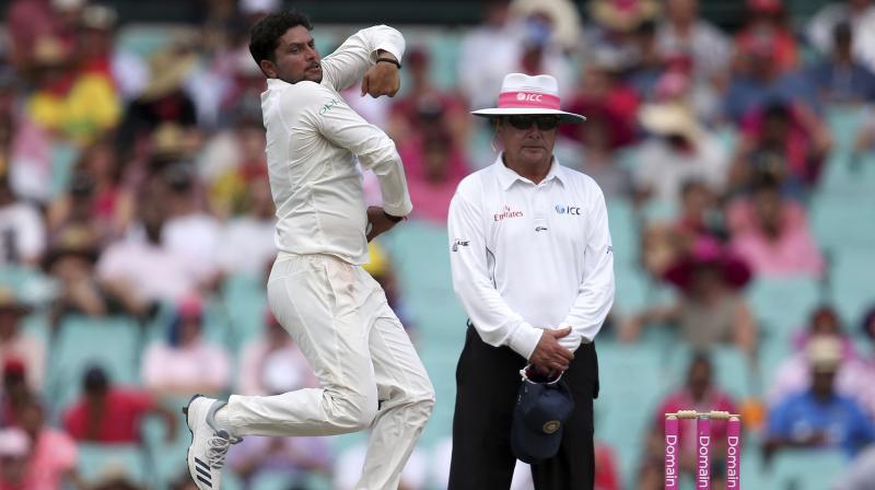 Kuldeep Yadav struck thrice as India managed to put Australia under pressure on Day three of the fourth and final Test in Sydney. (Photo: AP)
