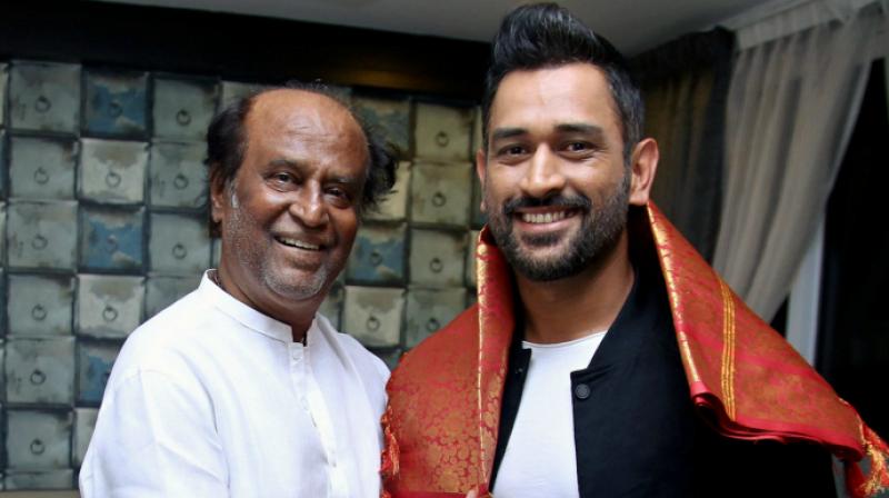 Rajnikanth recently attended an event in the city, where he was asked to pick his favourite cricketer and without a moments pause, he took Dhonis name. (Photo:PTI)