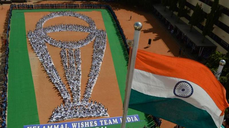 International Yoga Day: Students perform Yoga in World Cup trophy formation