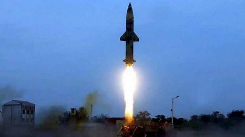 India today successfully test-fired its nuclear-capable Prithvi-II missile, which can carry a 500 kg to 1,000 kg warhead, in Chandipur near Balasore on Friday. (Photo: PTI)