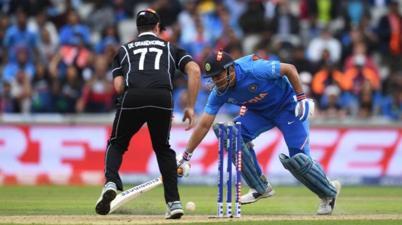 After losing six wickets in quick successions, Mahendra Singh Dhoni was looking to forge a partnership with left-arm off-spinner Ravindra Jadeja to help India get over the line as India look to chase down a stiff target of 240. (P