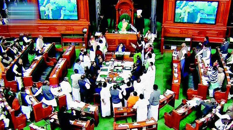 View of the Lok Sabha during a discussion on the issues relating to Rafale deal.