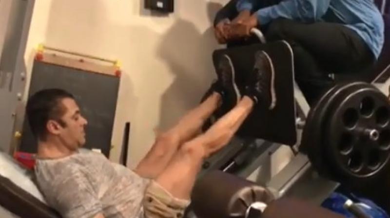 Watch: Salman Khan gives sneak peek into his workout session