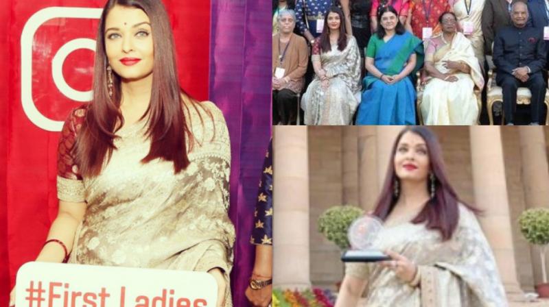 Aishwarya looks beautiful as she bags First Ladies Award from President