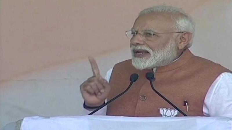 â€˜BJP govt showed courage for surgical strikes in all spheres,â€™ says Modi in UP