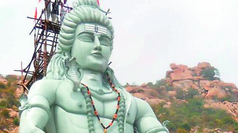 36 feet long idol of Lord Shiva at Penukonda