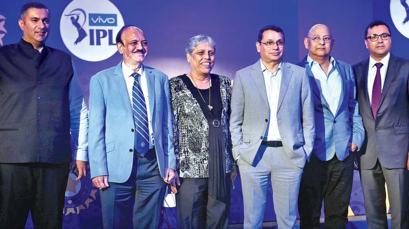 BCCIs acting president C.K. Khanna (from left), COA member Diana Edulji and Star India CEO Uday Shankar (Photo: AP)