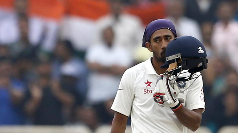 Wriddhiman Saha scored his third Test century in Ranchi and was involved in a big partnership with Cheteshwar Pujara, which put India in a winning position, before the match ended in a draw. (Photo: PTI)