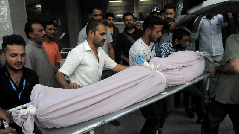 One of the injured identified as Maqsood Shah, a resident of Budgam district, succumbed to injuries, he said. (Photo: DC/Habib Naqash)