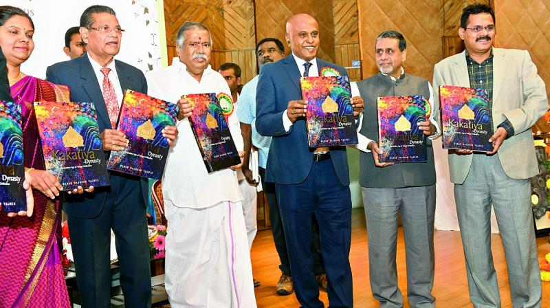 Chandu Lal, minister for tourism and culture inaugurates the second international seminar on Telangana Through Ages on Friday. A book of the Kakatiya Dynasty was released on the occasion.  (Photo: DC)