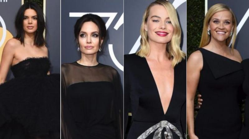 Golden Globes: Hollywood stars shine in black uniting behind Times Up protest