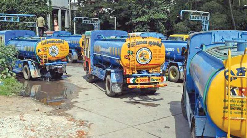 The Chennai Private Water Tanker Lorry Association accounts for over 1,000 members, and on an average each tanker makes over five trips a day, fetching water from the fringes of the city to apartments, hotels, malls and offices.