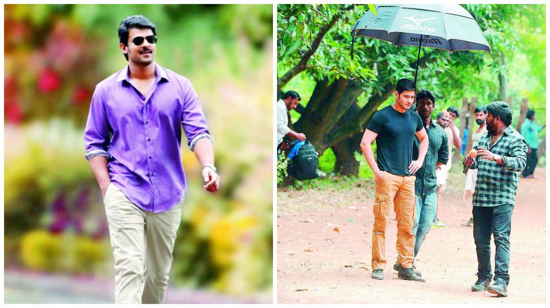 A still from Mirchi and A still from Srimanthudu 
