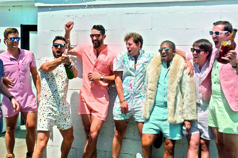 The male romper has hit the mainstream male fashion market after a social media campaign RompHim' popularised the trend.