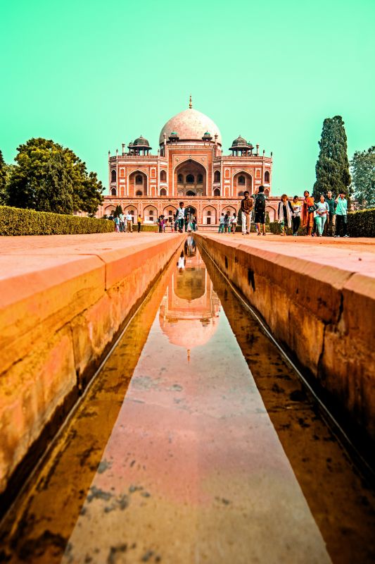 A view of Humayun's tomb in Delhi.