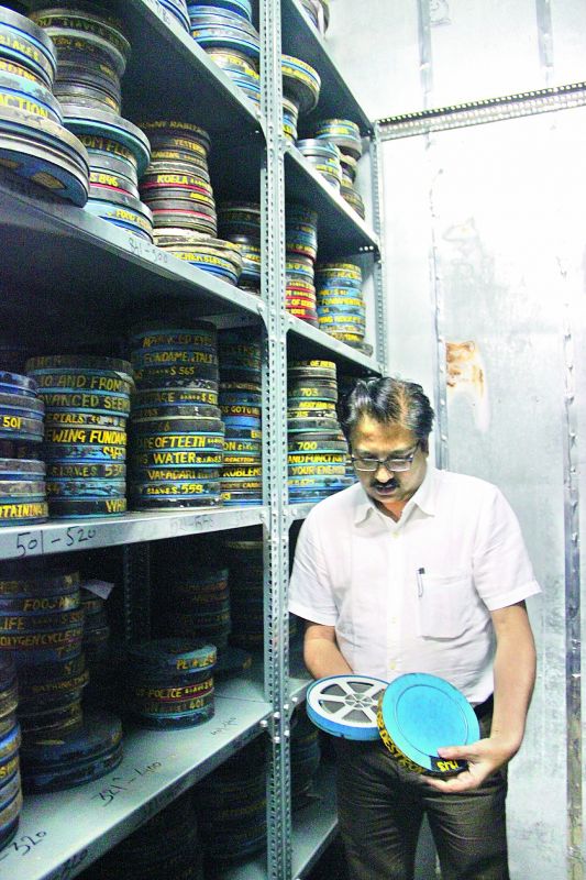NFAI director Prakash Magdum at the film archive