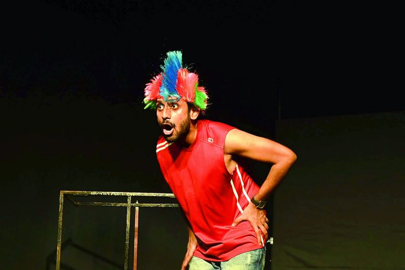  A photo from the play Shakkar Ke Panch Dane, staged in the city on Saturday