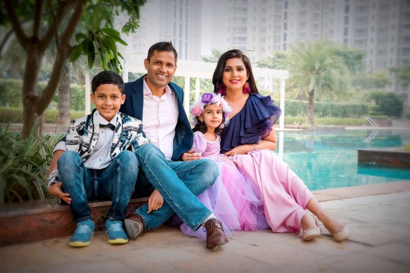 Preety Tyagi with her husband and children, whom she counts on as her biggest support system and inspiration. (Photo: File) 