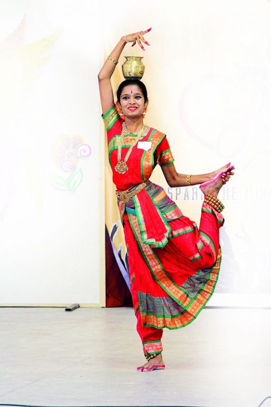 Going classical: Kavya performing classical dance.