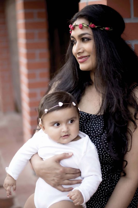 Shwetha Srivatsav and her daughter Ashmitha Srivatsav