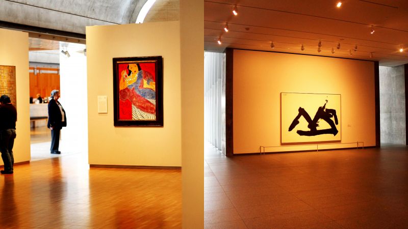 Art on display at the Kimbell (left) and the Modern museums, with both the museums catering to artworks with different spatial needs. (Photo: Amit Khanna), 