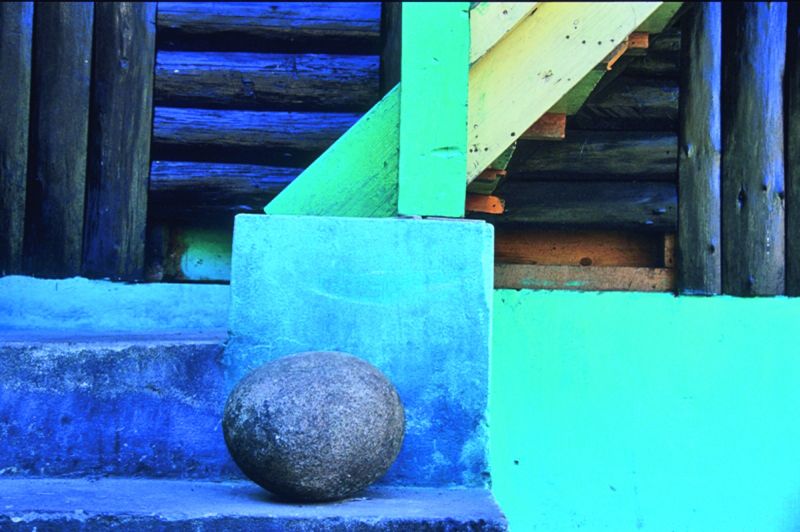 An abstract of an entrance of the house in Lachung village, North Sikkim