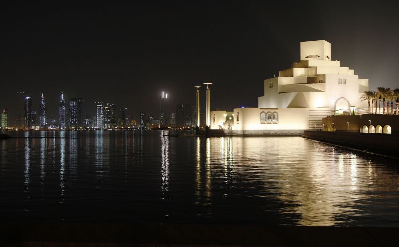 The Museum of Islamic Art (foreground) designed by architect I M Pei and the skyline of Doha, Qatar. (Photo: AP)