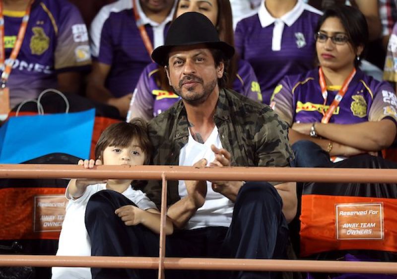 Shah Rukh and AbRam get matching tattoos as they cheer for KKR in the stands